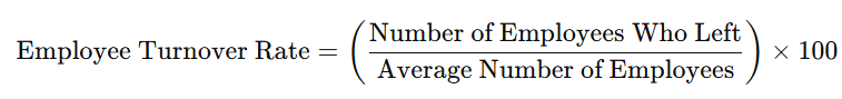 employee turnover rate formula
