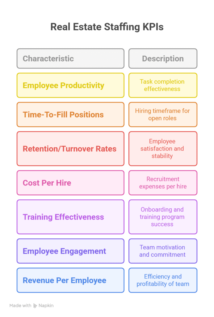 remote real estate staffing KPIs